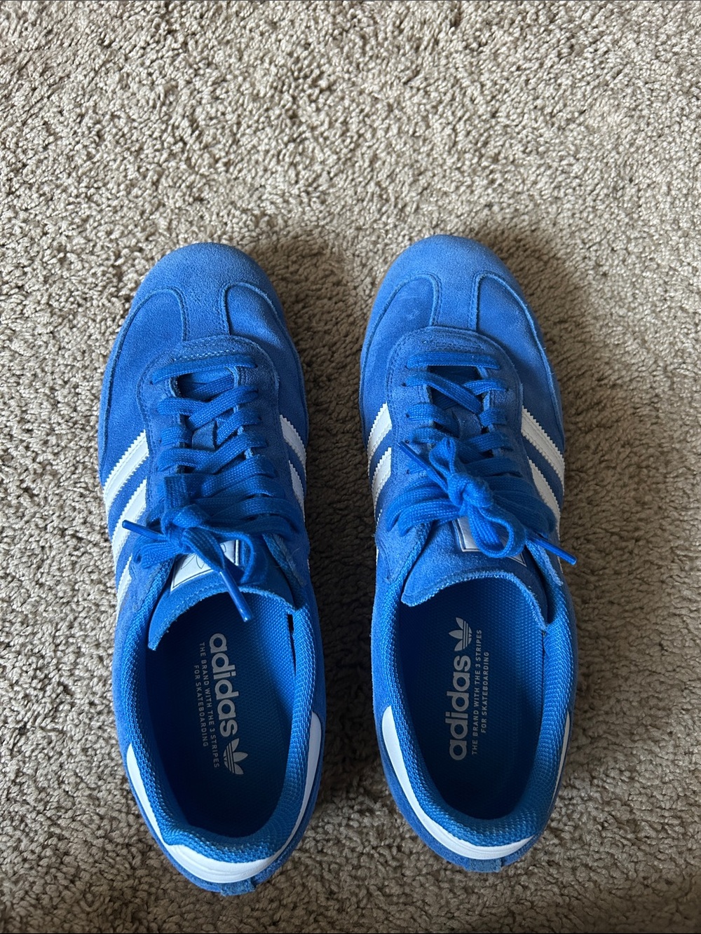 adidas Men’s Royal Blue Suede Sambas